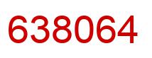 Number 638064 red image