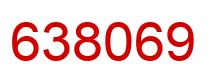Number 638069 red image