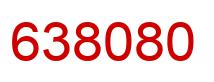 Number 638080 red image