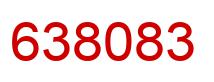 Number 638083 red image