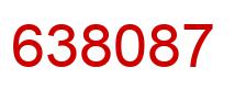 Number 638087 red image