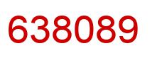 Number 638089 red image