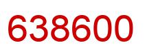 Number 638600 red image