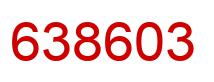 Number 638603 red image