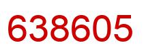 Number 638605 red image