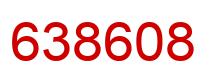 Number 638608 red image