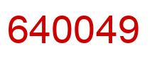 Número 640049 imagen rojo