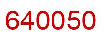Número 640050 imagen rojo