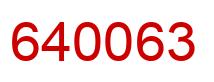 Número 640063 imagen rojo