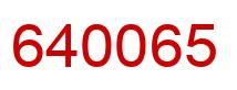 Número 640065 imagen rojo