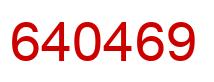 Number 640469 red image