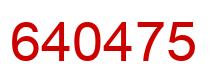 Number 640475 red image