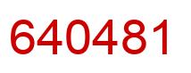 Number 640481 red image