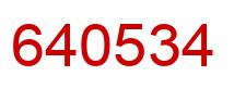 Número 640534 imagen rojo