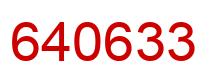 Number 640633 red image