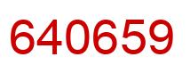 Number 640659 red image