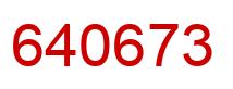 Number 640673 red image