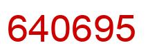 Number 640695 red image