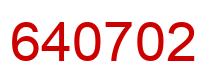 Number 640702 red image