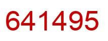 Number 641495 red image