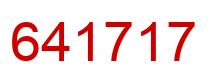 Number 641717 red image