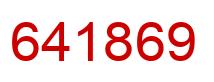 Número 641869 imagen rojo