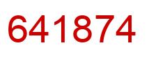 Número 641874 imagen rojo
