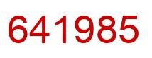 Number 641985 red image