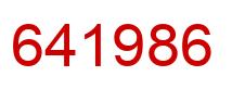 Number 641986 red image