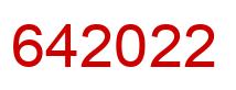 Number 642022 red image