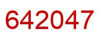 Number 642047 red image