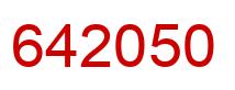 Number 642050 red image