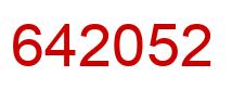 Number 642052 red image