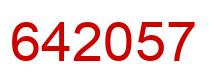 Number 642057 red image