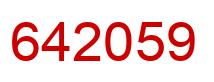 Number 642059 red image