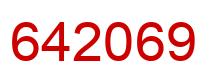 Number 642069 red image