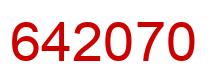 Number 642070 red image