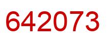Number 642073 red image