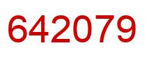 Number 642079 red image