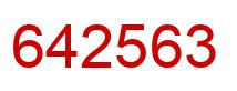 Number 642563 red image