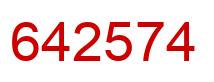 Number 642574 red image