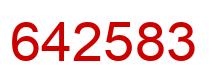 Number 642583 red image