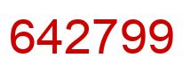 Number 642799 red image