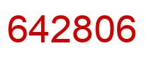 Number 642806 red image