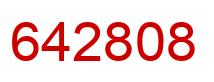 Number 642808 red image