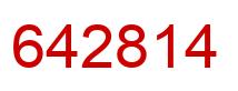 Number 642814 red image