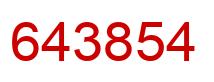 Number 643854 red image
