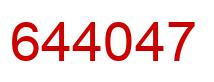 Número 644047 imagen rojo