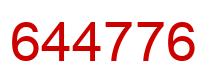 Number 644776 red image