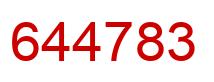 Number 644783 red image